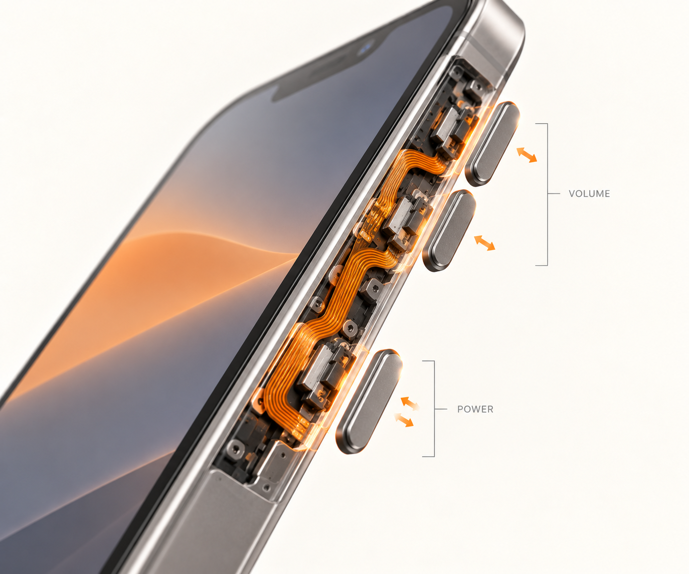 Volume, Power & Alert Slider Button Flex Repair
